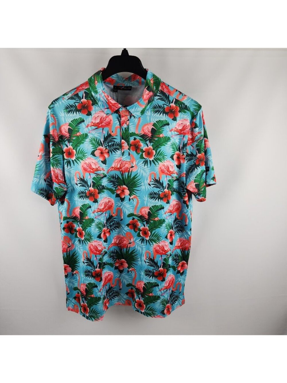 Yatta Golf Shirt Mens Large Multi Floral Pau Hana Stretch S/S Golf Polo NWT